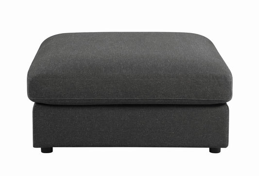 Serene Upholstered Rectangular Ottoman Charcoal - 551326 - Luna Furniture - Dallas Store