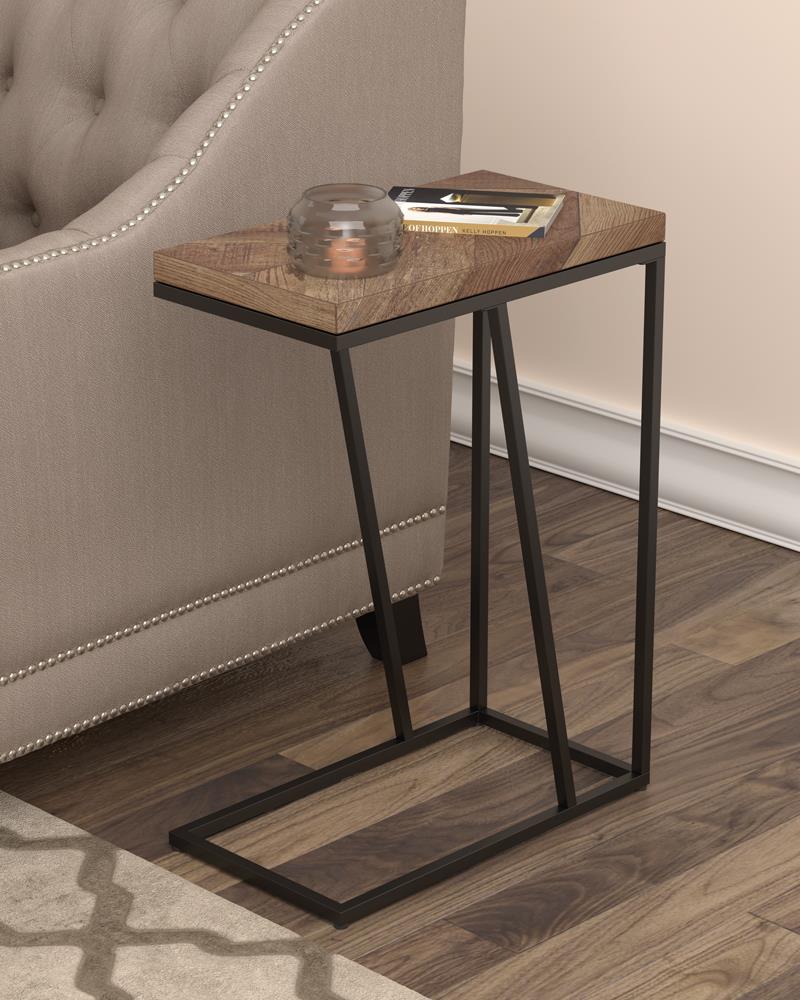 Sergio Tobacco Chevron Rectangular Accent Table - 931147 - Luna Furniture - Dallas Store