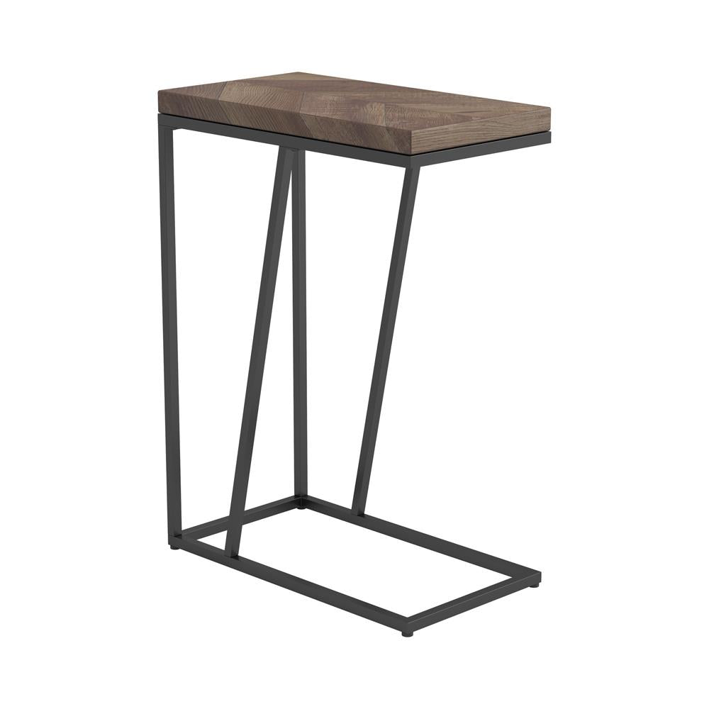 Sergio Tobacco Chevron Rectangular Accent Table - 931147 - Luna Furniture - Dallas Store