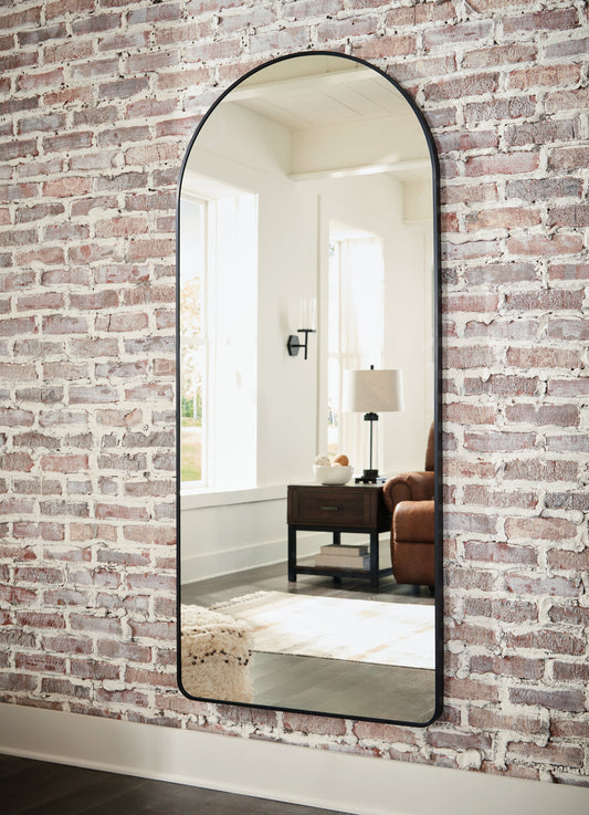 Sethall Black Floor Mirror - A8010307 - Luna Furniture - Dallas Store