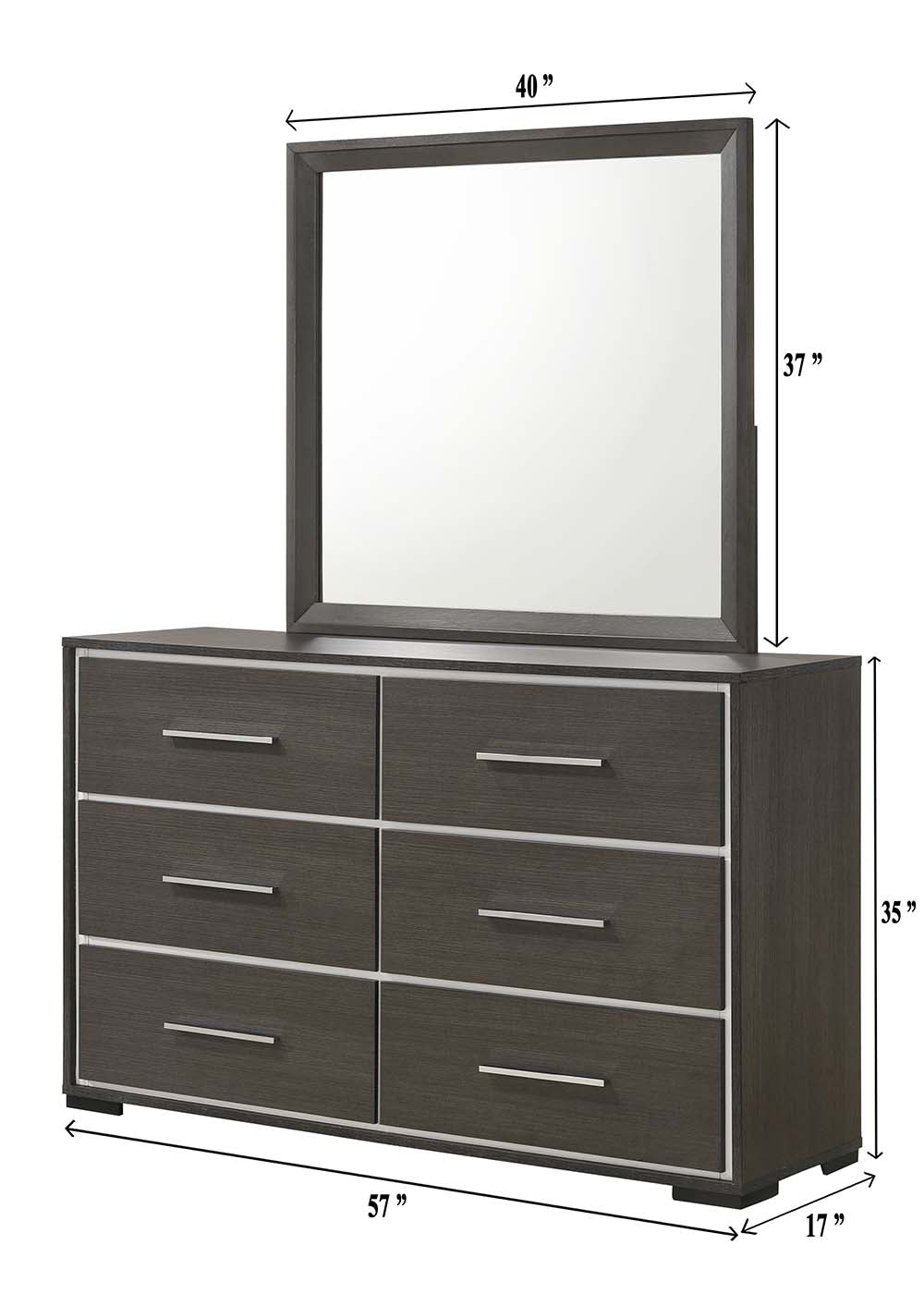 Sharpe Brown Upholstered Panel Bedroom Set - SET | B4100-Q-HB | B4100-Q-FB | B4100-KQ-RAIL | B4100-2 | B4100-4 - Luna Furniture - Dallas Store