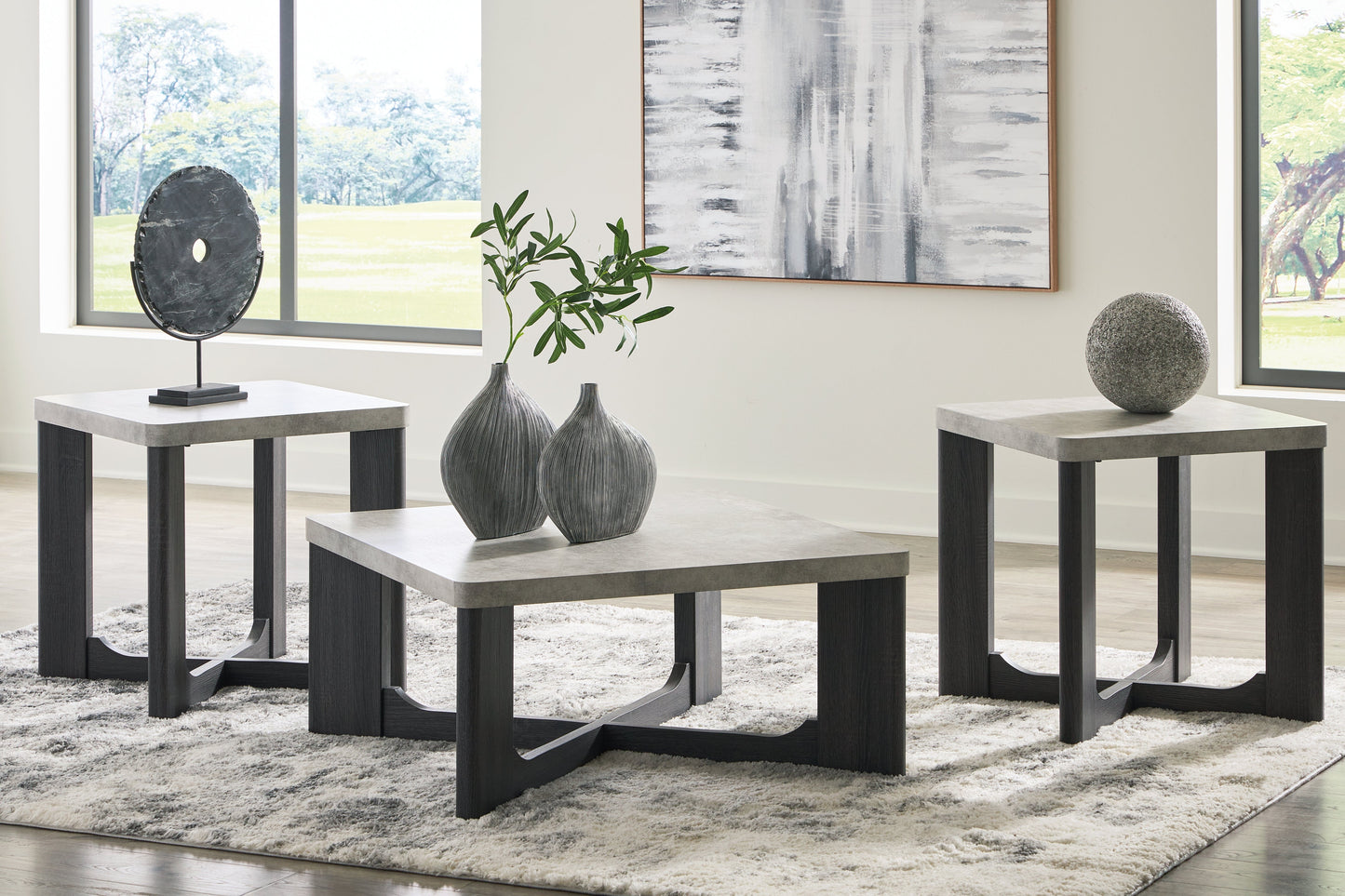 Sharstorm Two-tone Gray Table (Set of 3) - T251-13 - Luna Furniture - Dallas Store
