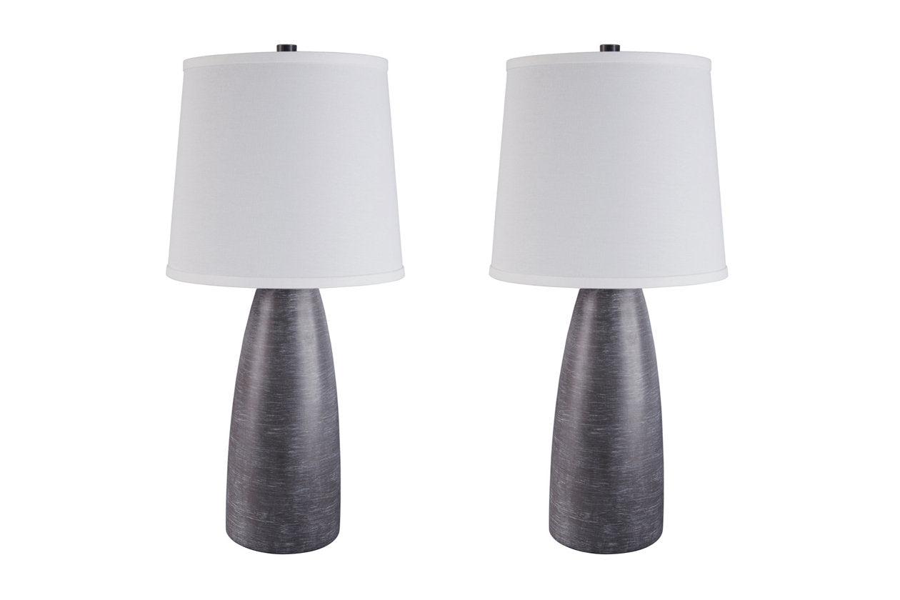 Shavontae Gray Table Lamp, Set of 2 - L243004 - Luna Furniture - Dallas Store