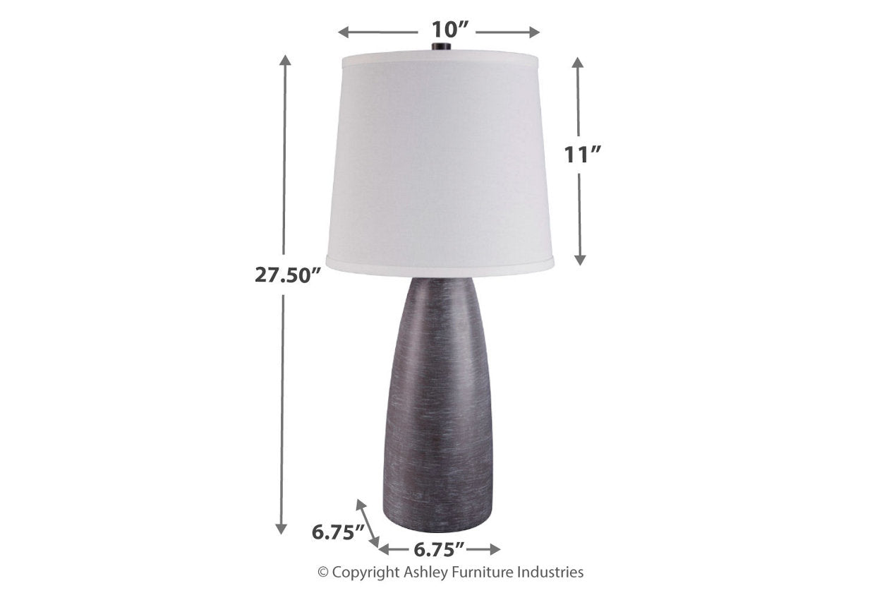 Shavontae Gray Table Lamp, Set of 2 - L243004 - Luna Furniture - Dallas Store