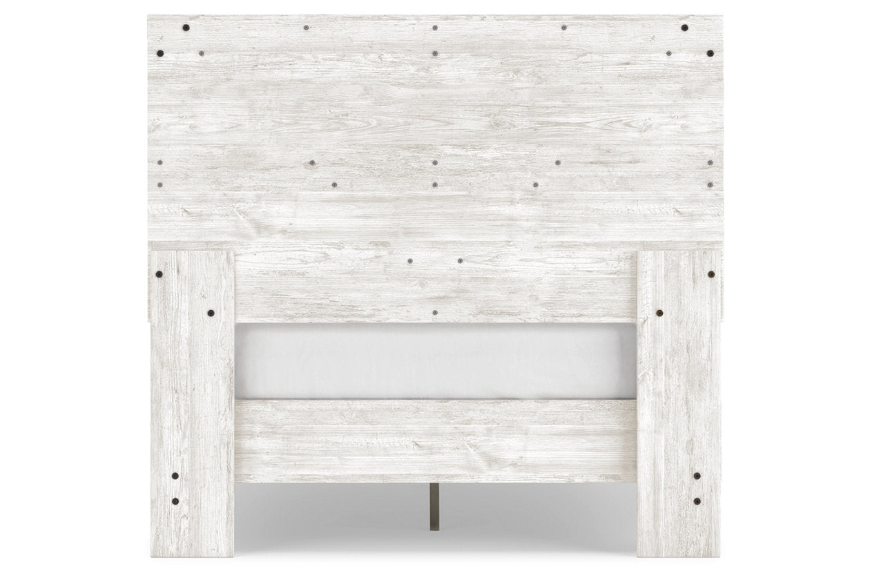 Shawburn White/Dark Charcoal Gray Full Crossbuck Panel Platform Bed - SET | EB4121-112 | EB4121-156 - Luna Furniture - Dallas Store