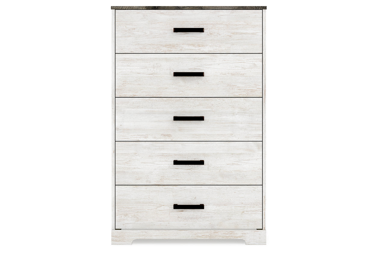 Shawburn Whitewash/Charcoal Gray Chest of Drawers - EB4121-245 - Luna Furniture - Dallas Store