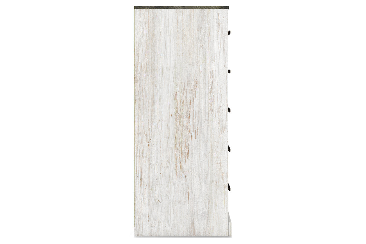 Shawburn Whitewash/Charcoal Gray Chest of Drawers - EB4121-245 - Luna Furniture - Dallas Store