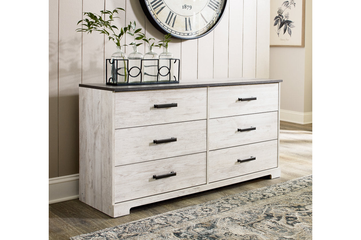 Shawburn Whitewash/Charcoal Gray Dresser - EB4121-231 - Luna Furniture - Dallas Store