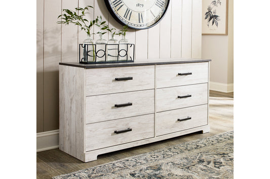 Shawburn Whitewash/Charcoal Gray Dresser - EB4121-231 - Luna Furniture - Dallas Store