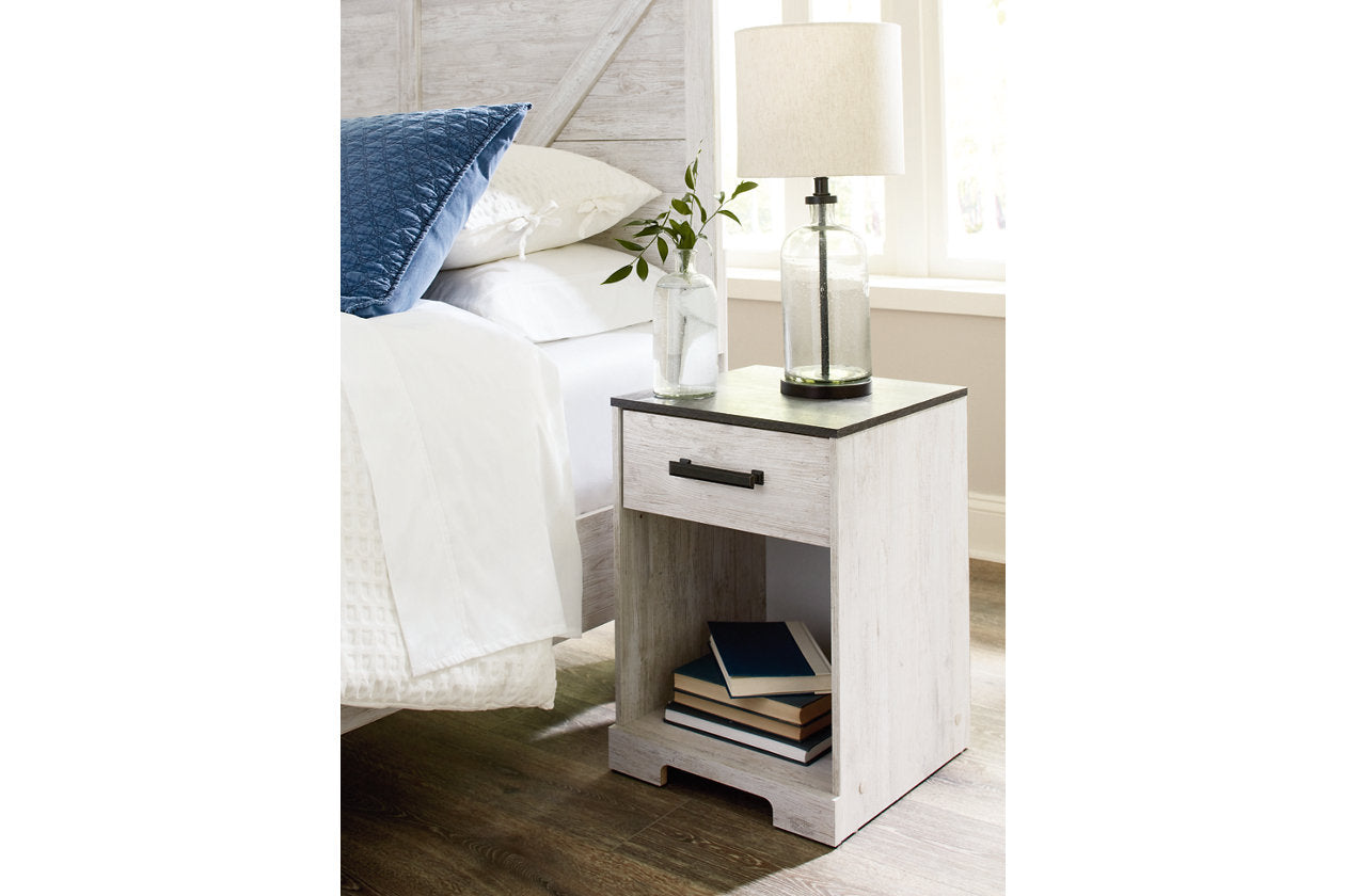 Shawburn Whitewash/Charcoal Gray Nightstand - EB4121-291 - Luna Furniture - Dallas Store