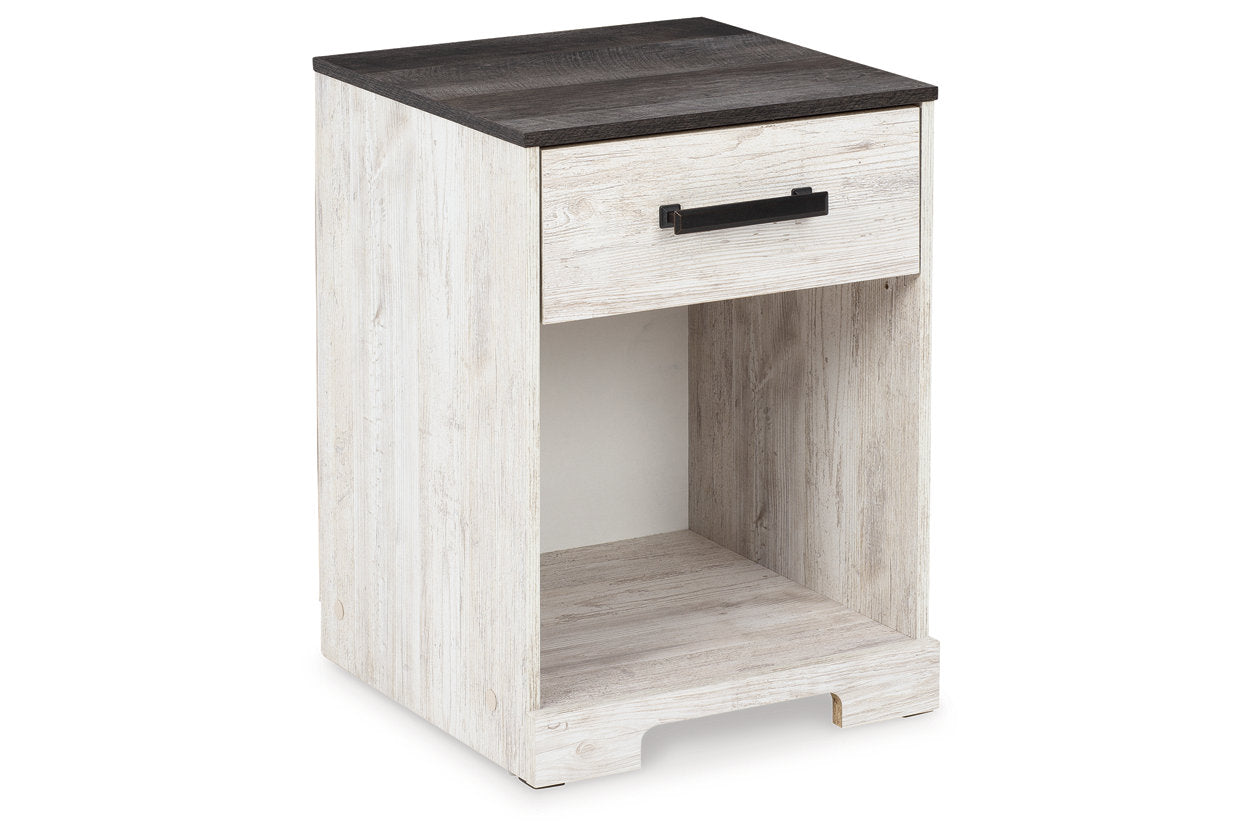 Shawburn Whitewash/Charcoal Gray Nightstand - EB4121-291 - Luna Furniture - Dallas Store