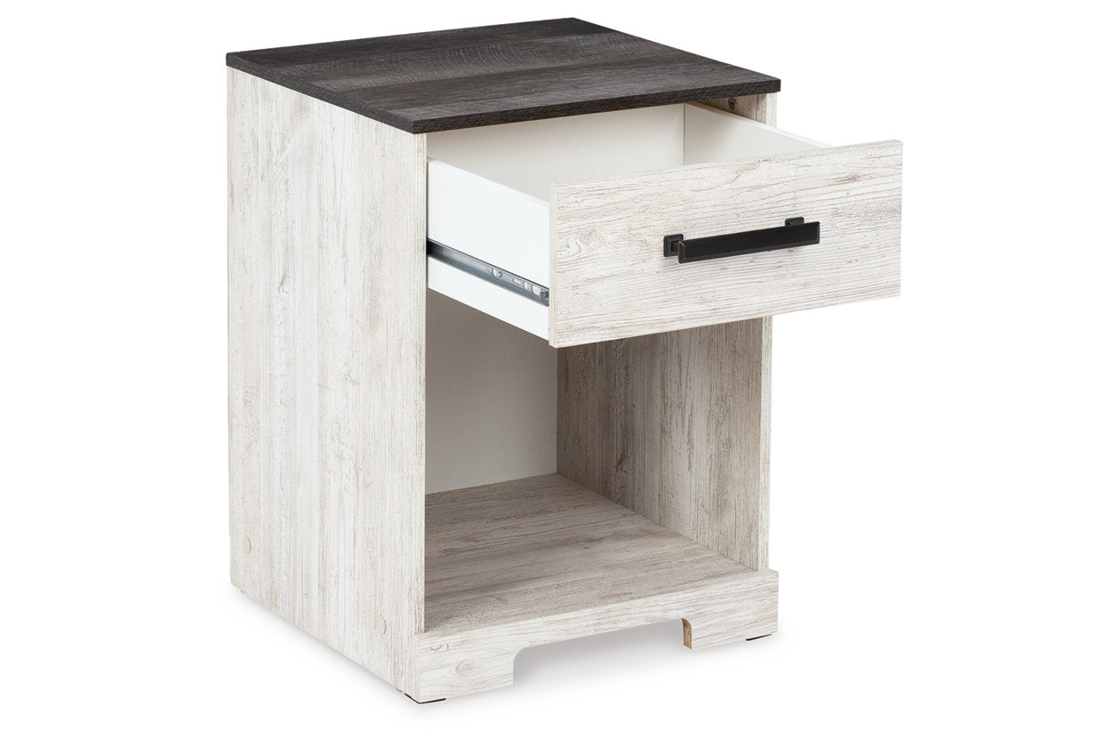 Shawburn Whitewash/Charcoal Gray Nightstand - EB4121-291 - Luna Furniture - Dallas Store