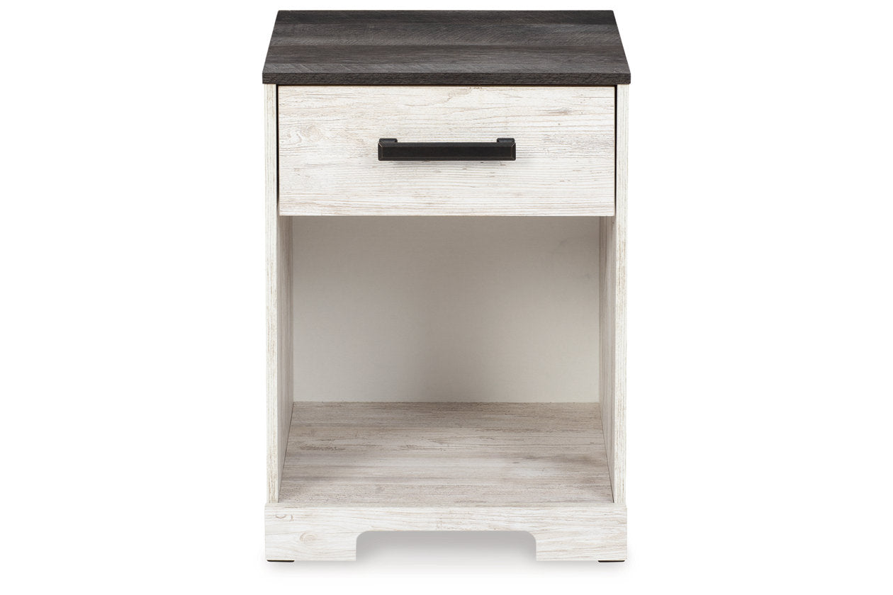 Shawburn Whitewash/Charcoal Gray Nightstand - EB4121-291 - Luna Furniture - Dallas Store