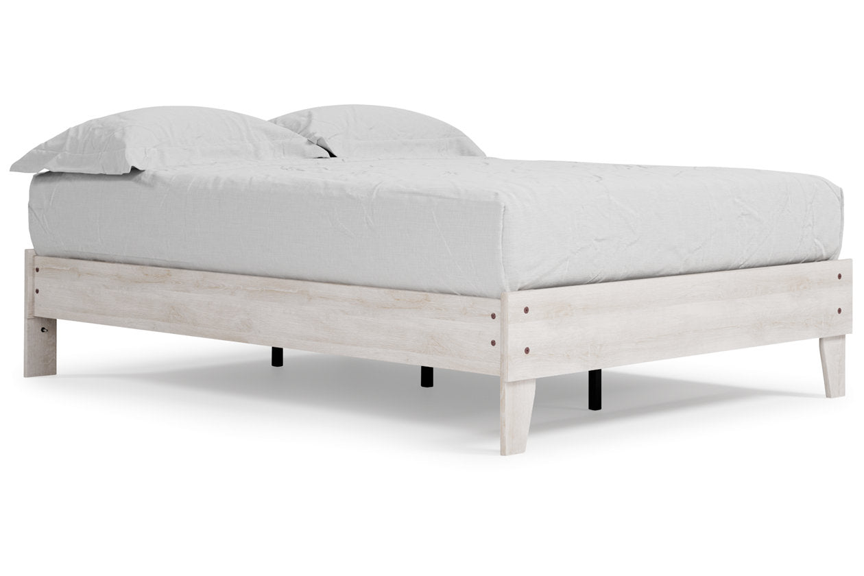 Shawburn Whitewash Full Platform Bed - EB4121-112 - Luna Furniture - Dallas Store