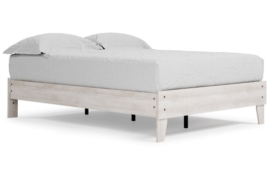 Shawburn Whitewash Full Platform Bed - EB4121-112 - Luna Furniture - Dallas Store