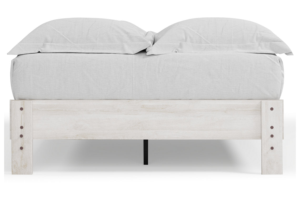 Shawburn Whitewash Full Platform Bed - EB4121-112 - Luna Furniture - Dallas Store