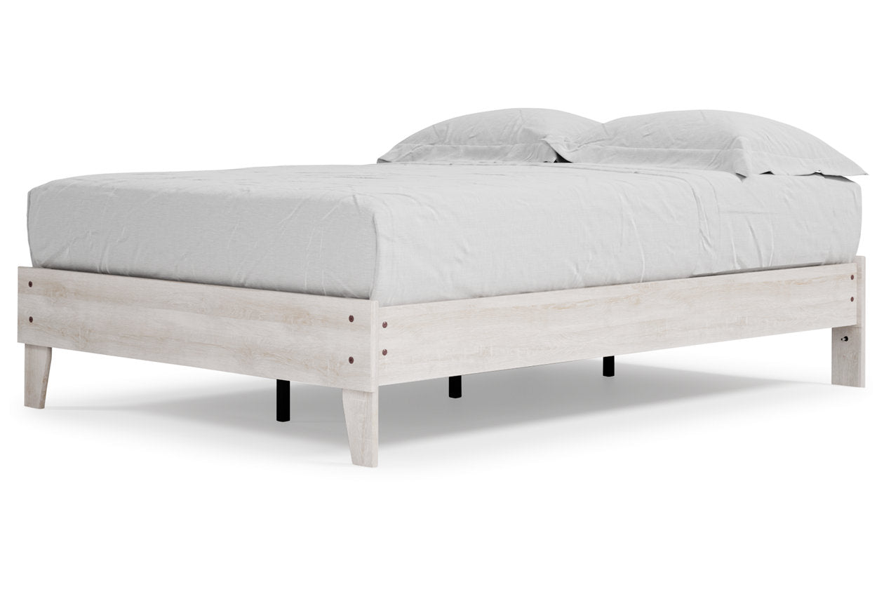 Shawburn Whitewash Full Platform Bed - EB4121-112 - Luna Furniture - Dallas Store