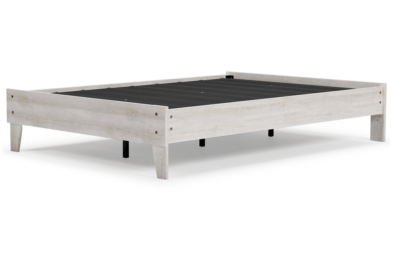 Shawburn Whitewash Full Platform Bed - EB4121-112 - Luna Furniture - Dallas Store