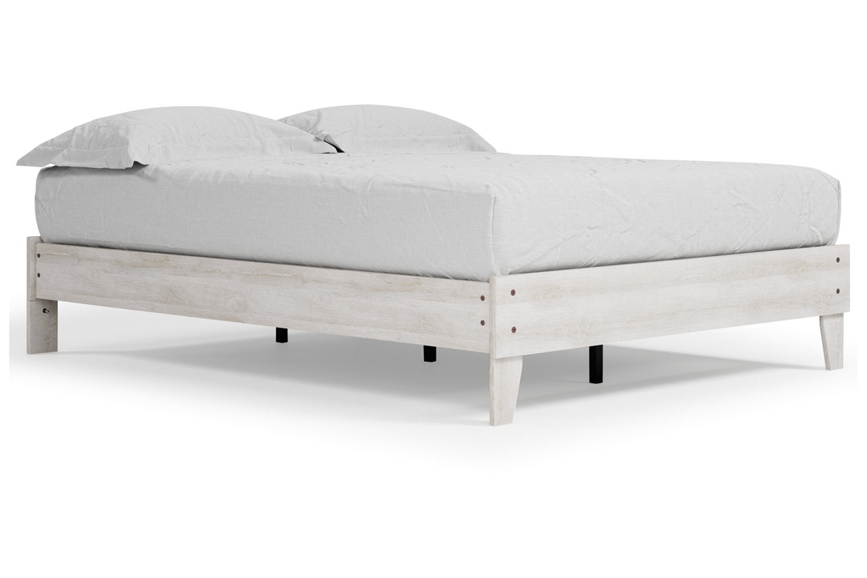 Shawburn Whitewash Queen Platform Bed - EB4121-113 - Luna Furniture - Dallas Store