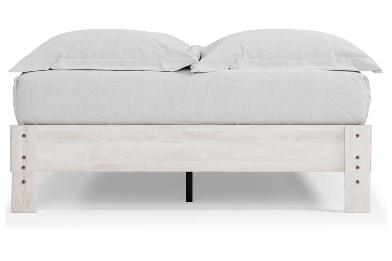 Shawburn Whitewash Queen Platform Bed - EB4121-113 - Luna Furniture - Dallas Store