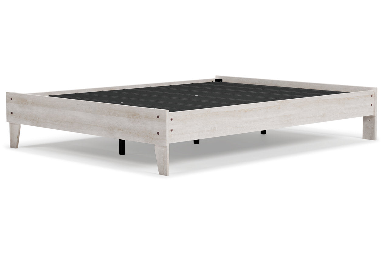 Shawburn Whitewash Queen Platform Bed - EB4121-113 - Luna Furniture - Dallas Store