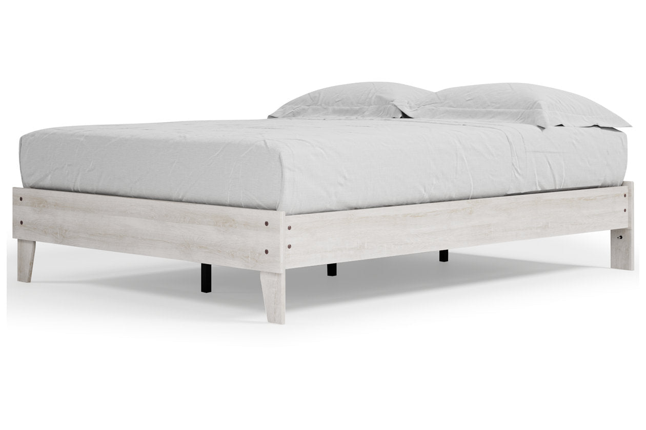 Shawburn Whitewash Queen Platform Bed - EB4121-113 - Luna Furniture - Dallas Store