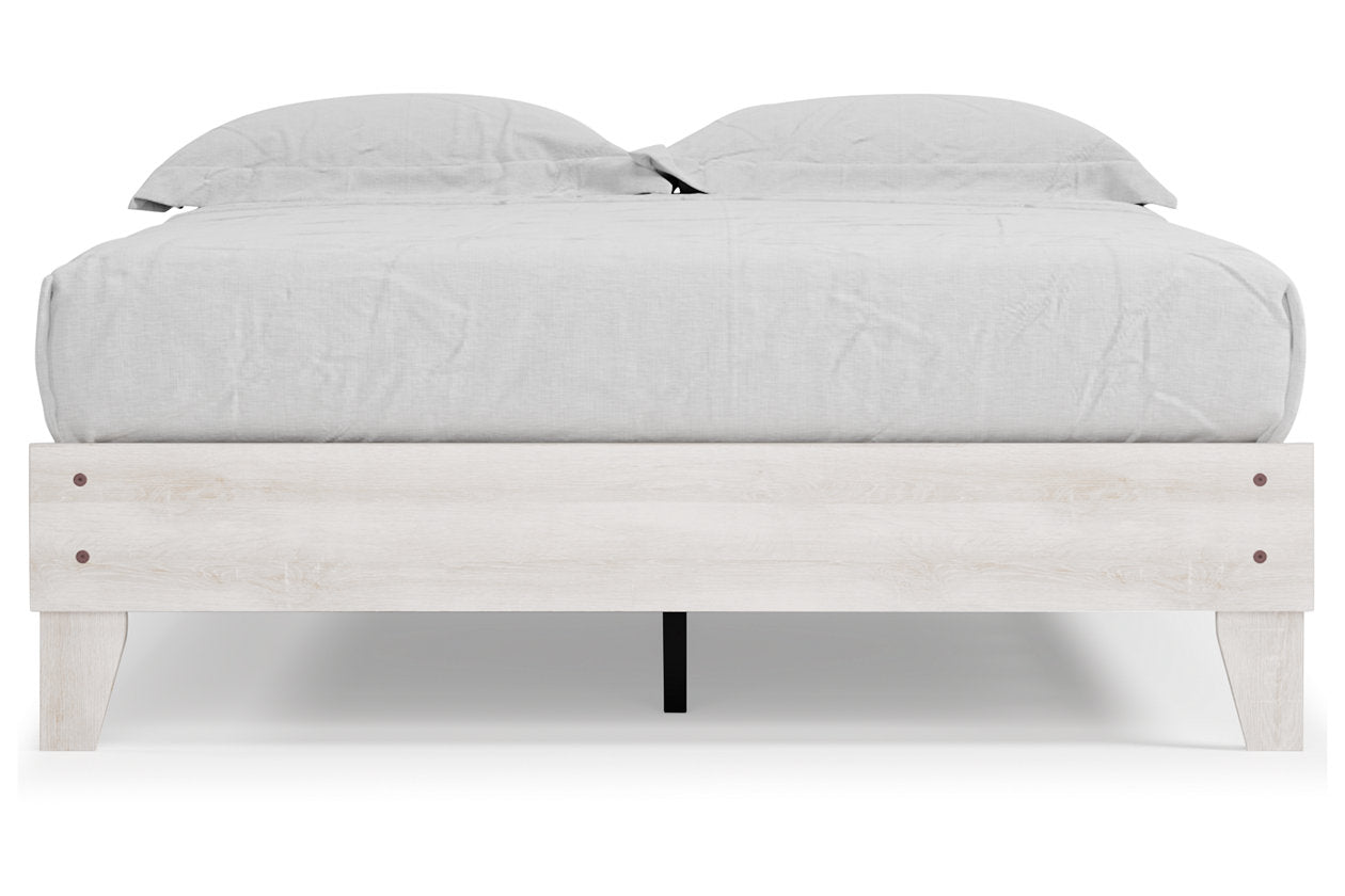 Shawburn Whitewash Queen Platform Bed - EB4121-113 - Luna Furniture - Dallas Store