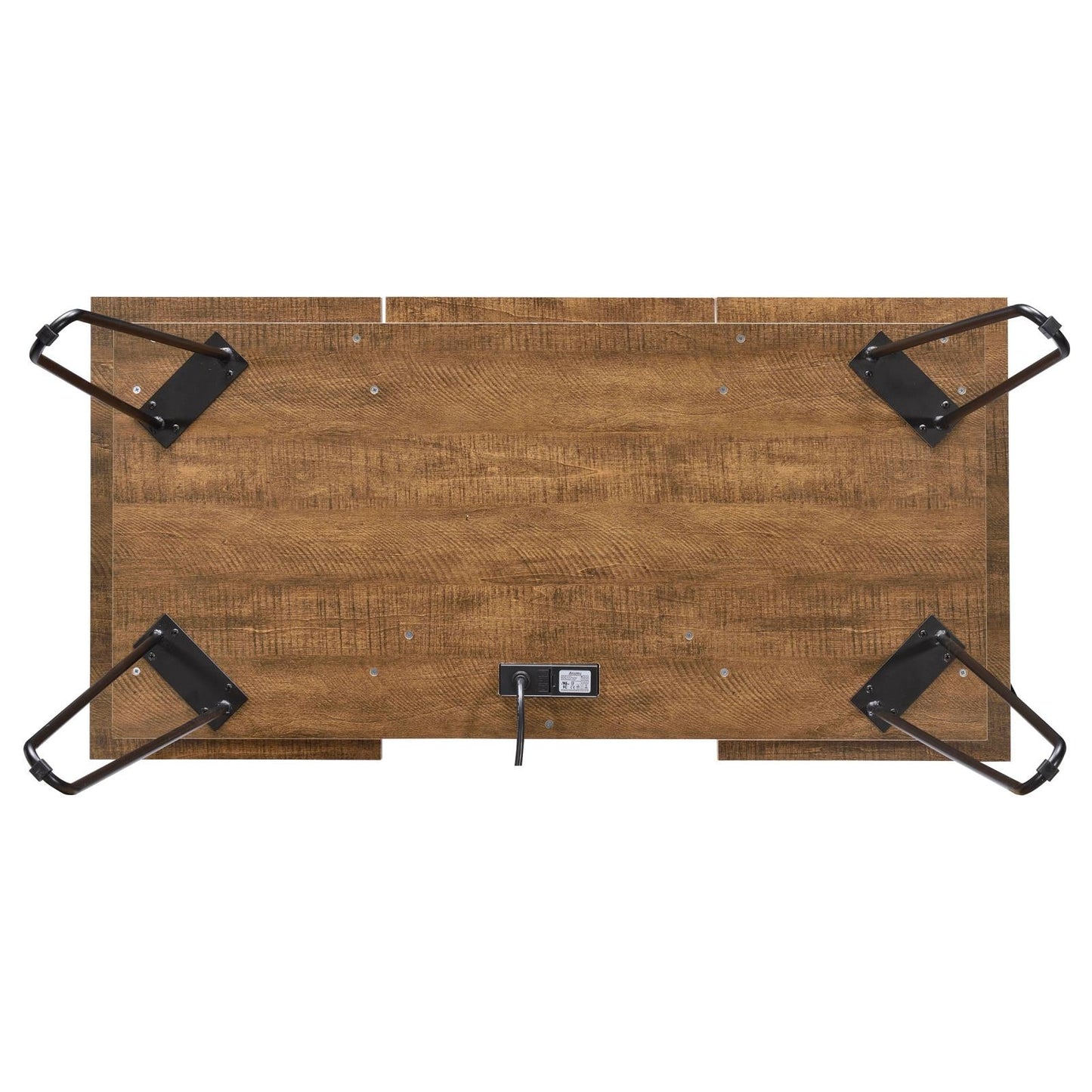 Sheeran Rustic Amber Writing Desk with 4 Hidden Storages - 802011 - Luna Furniture - Dallas Store