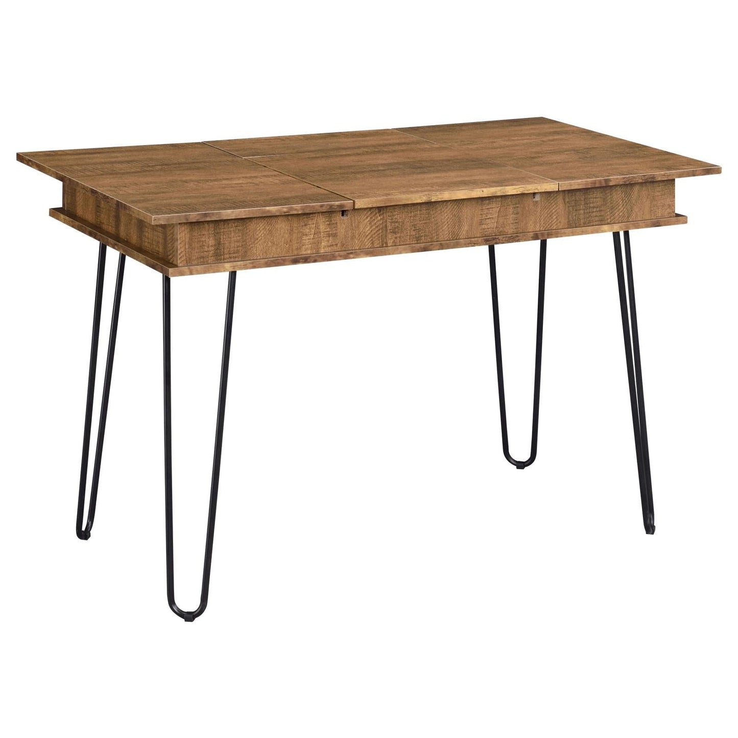 Sheeran Rustic Amber Writing Desk with 4 Hidden Storages - 802011 - Luna Furniture - Dallas Store