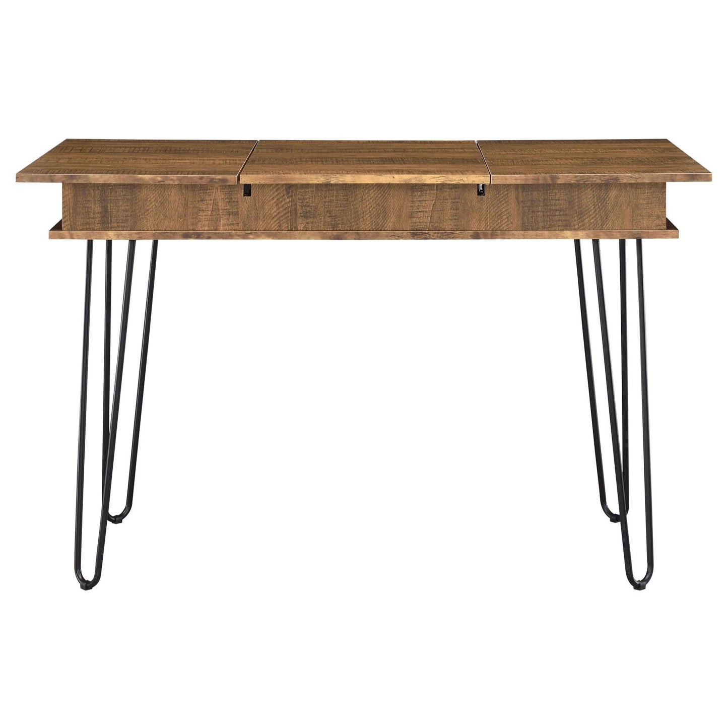 Sheeran Rustic Amber Writing Desk with 4 Hidden Storages - 802011 - Luna Furniture - Dallas Store