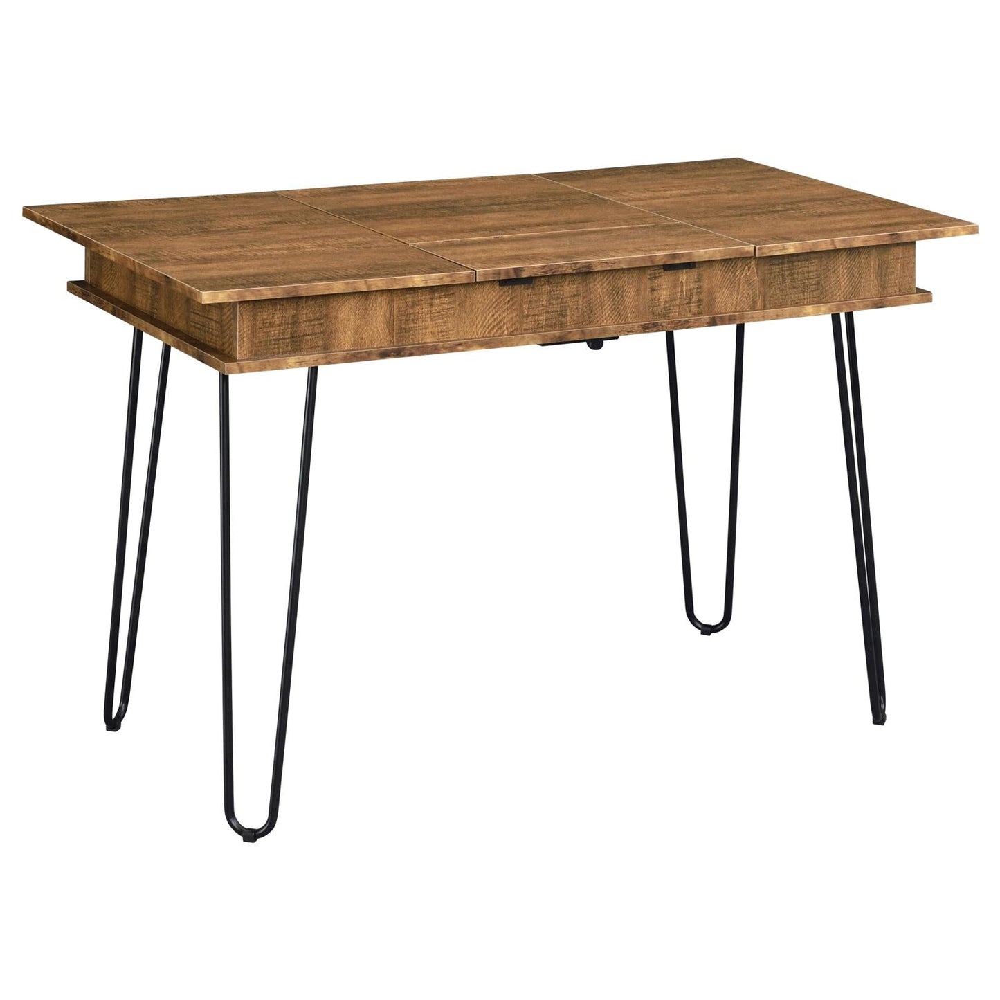 Sheeran Rustic Amber Writing Desk with 4 Hidden Storages - 802011 - Luna Furniture - Dallas Store
