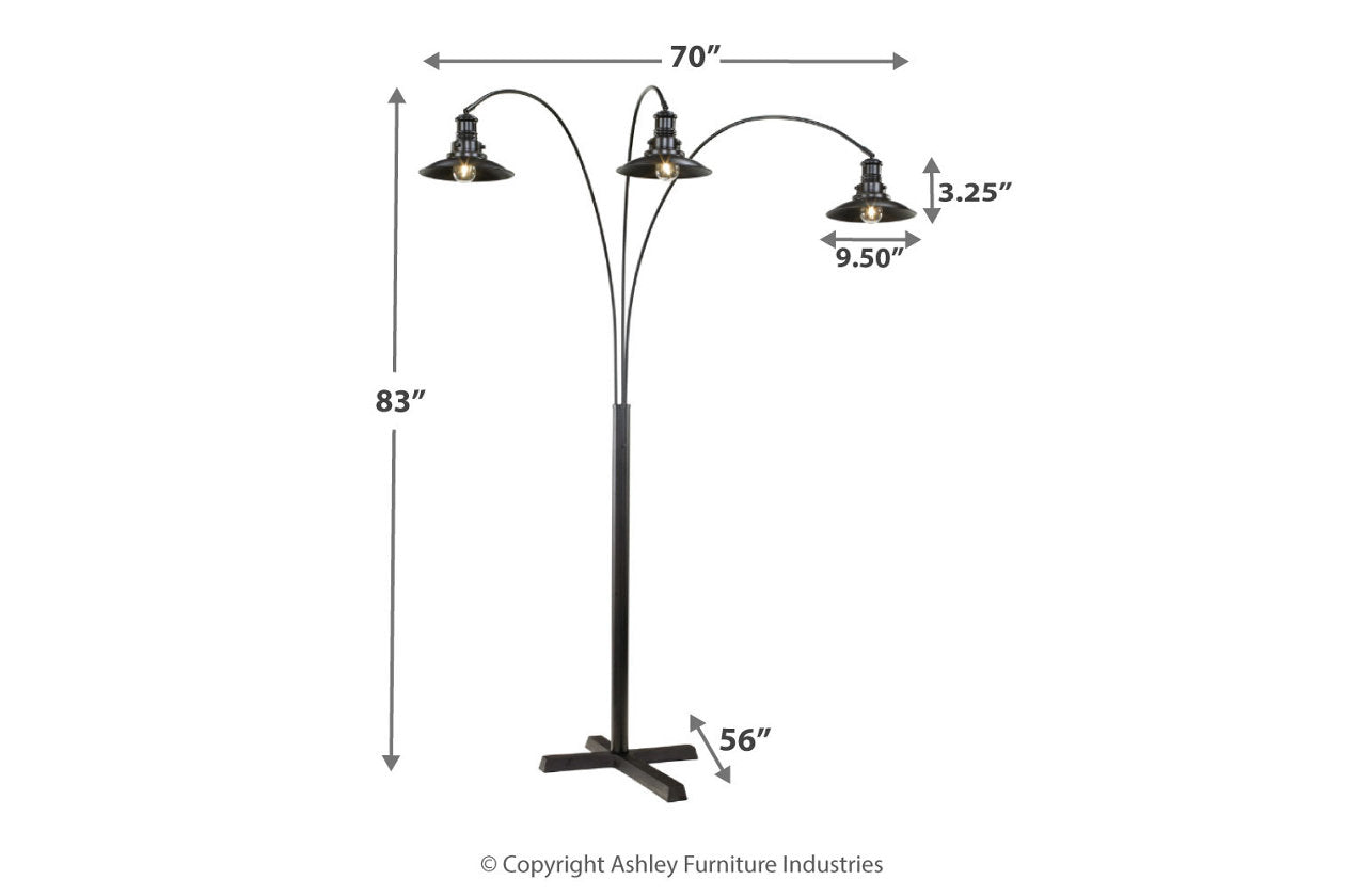 Sheriel Black Floor Lamp - L725059 - Luna Furniture - Dallas Store