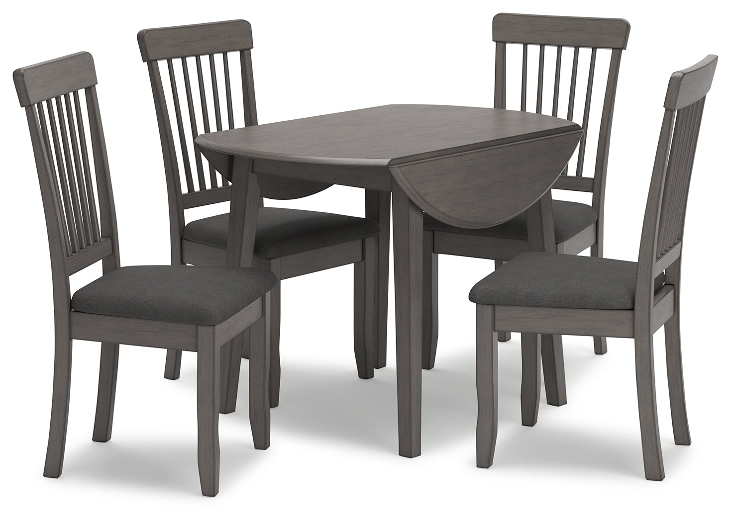 Shullden Gray Drop Leaf Dining Table - D194-15 - Luna Furniture - Dallas Store