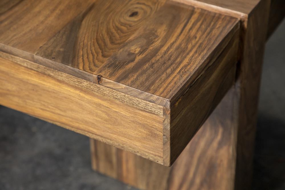 Skeet Natural Sheesham Wooden Square Coffee Table - 724138 - Luna Furniture - Dallas Store