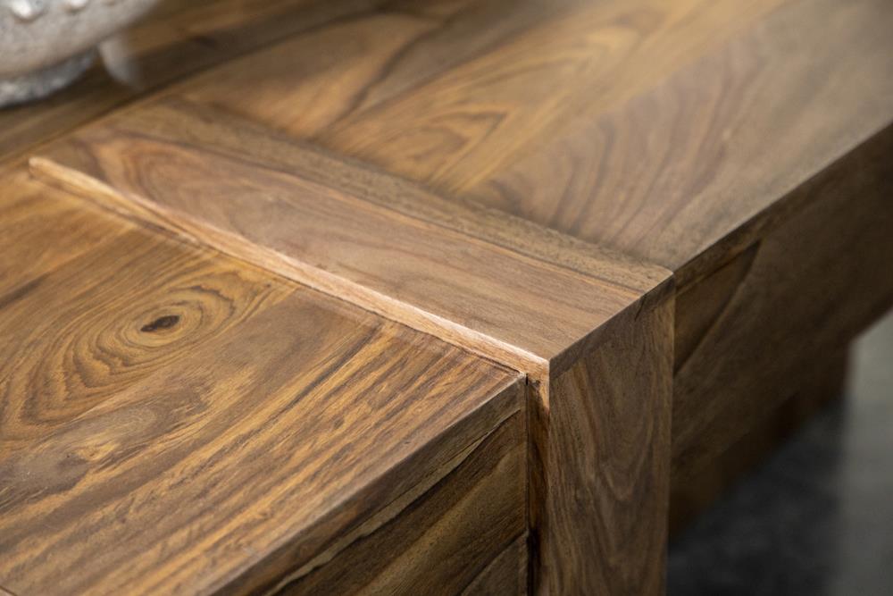 Skeet Natural Sheesham Wooden Square Coffee Table - 724138 - Luna Furniture - Dallas Store