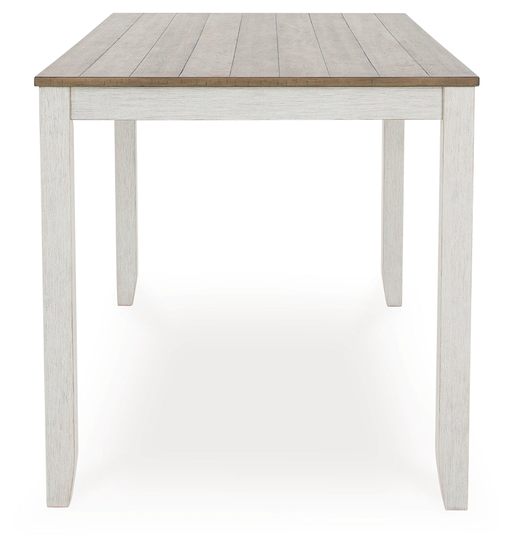 Skempton White/Light 7-Piece Brown Counter Height Set - D394-423 - Luna Furniture - Dallas Store