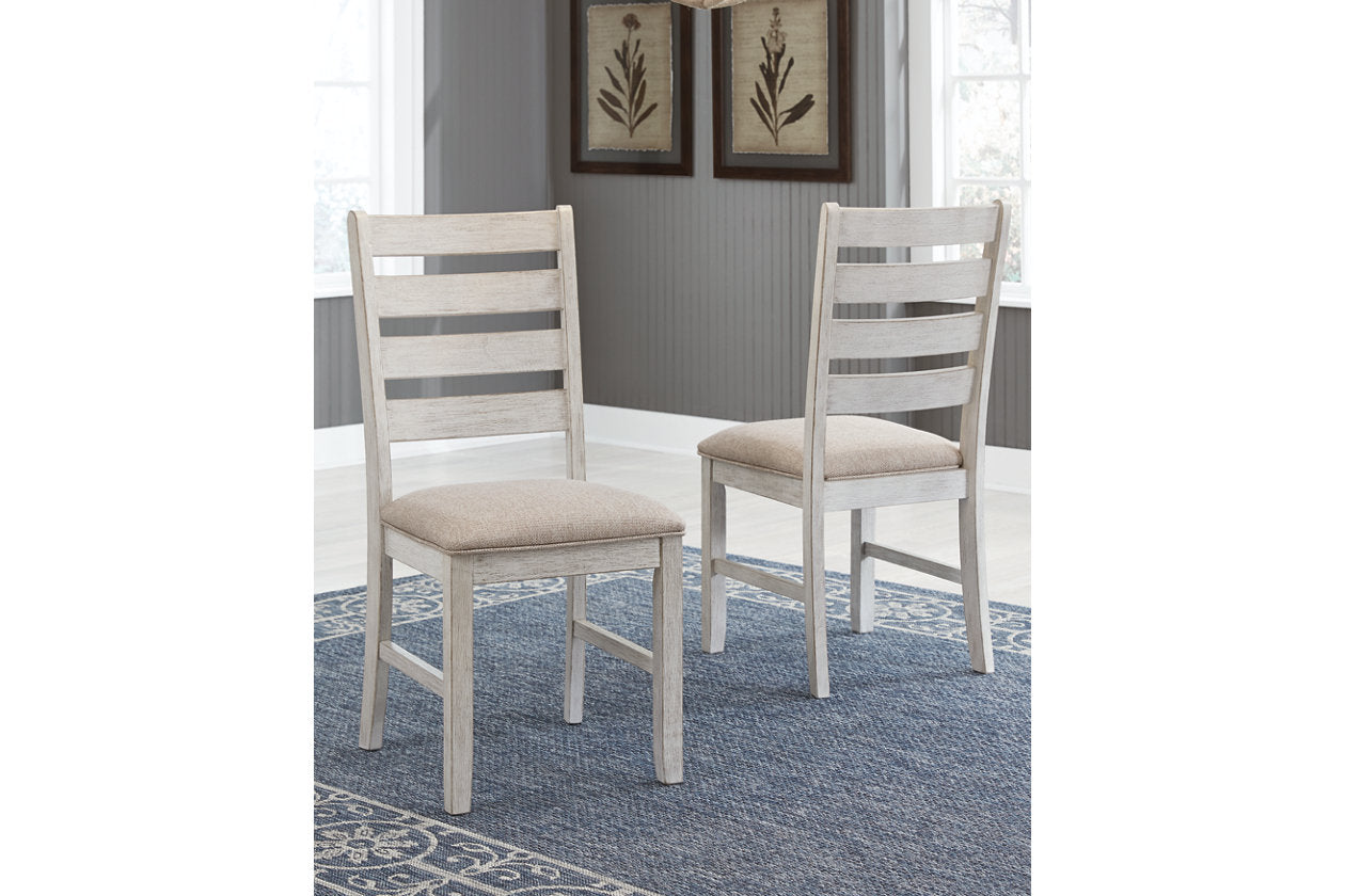 Skempton White/Light Brown Dining Chair, Set of 2 - D394-01 - Luna Furniture - Dallas Store