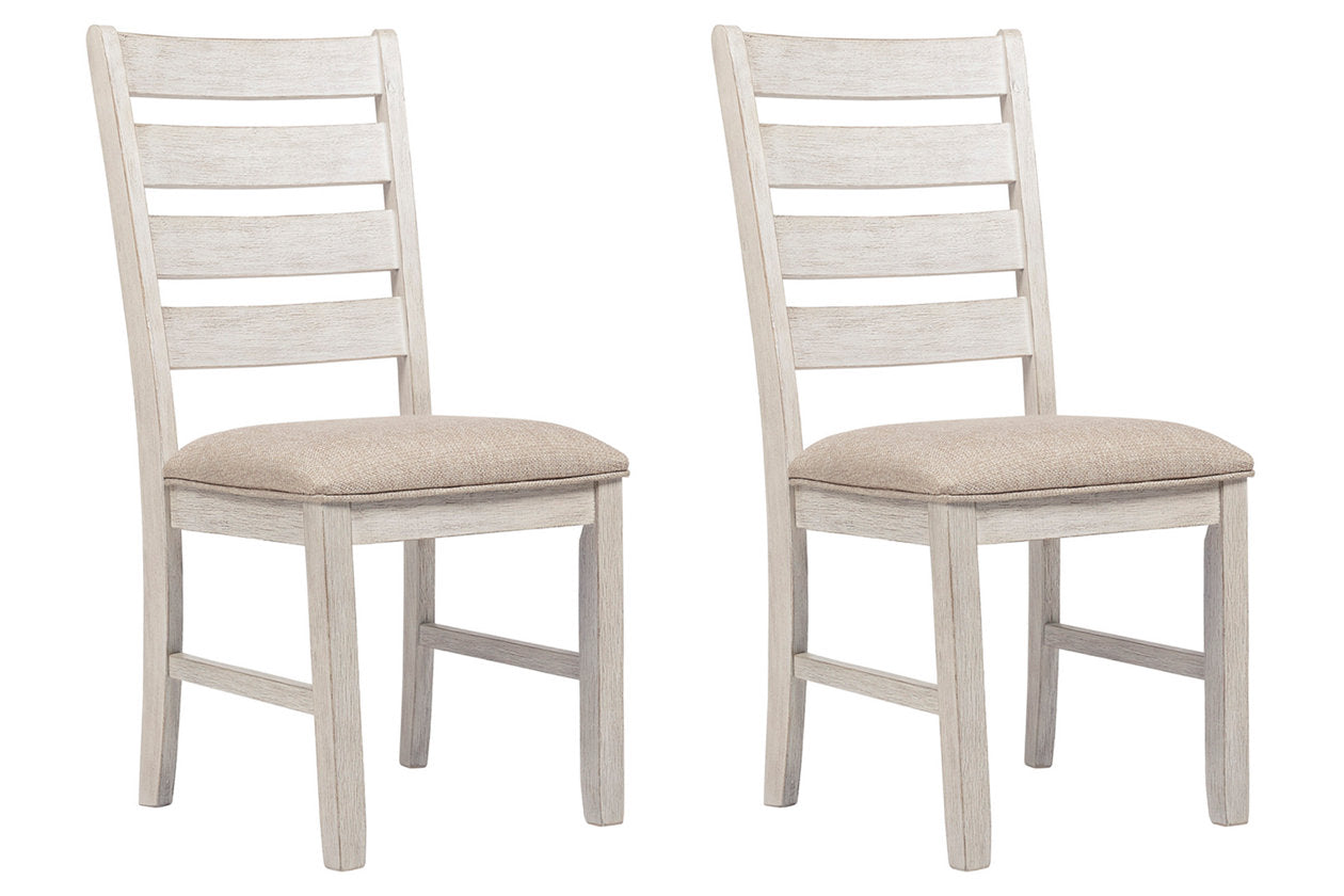 Skempton White/Light Brown Dining Chair, Set of 2 - D394-01 - Luna Furniture - Dallas Store