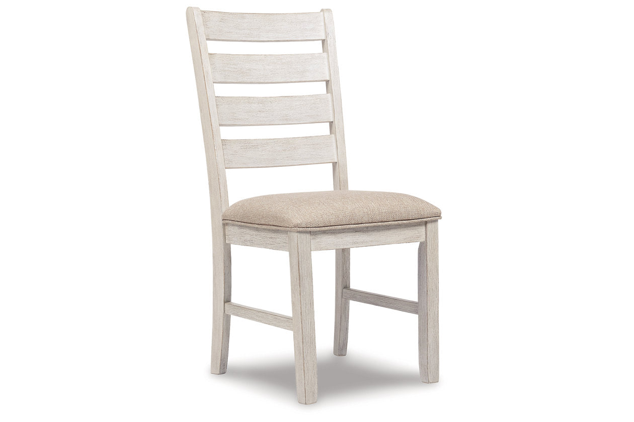 Skempton White/Light Brown Dining Chair, Set of 2 - D394-01 - Luna Furniture - Dallas Store