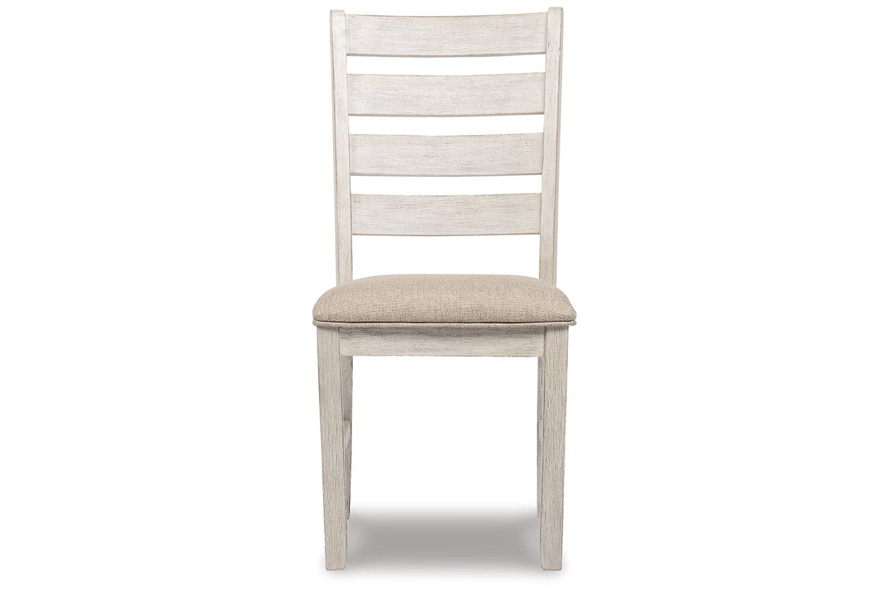 Skempton White/Light Brown Dining Chair, Set of 2 - D394-01 - Luna Furniture - Dallas Store
