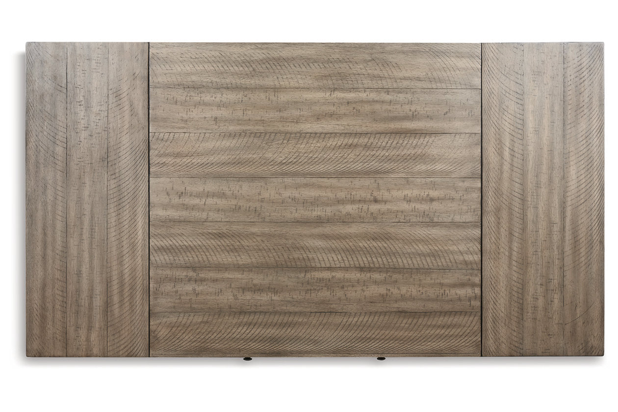 Skempton White/Light Brown Dining Table - D394-25 - Luna Furniture - Dallas Store
