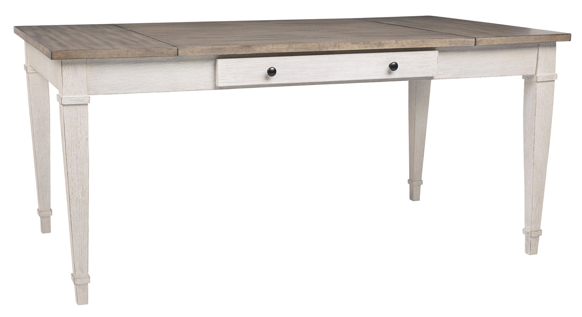 Skempton White/Light Brown Rectangular Dining Set - SET | D394-25 | D394-01(2) - Luna Furniture - Dallas Store