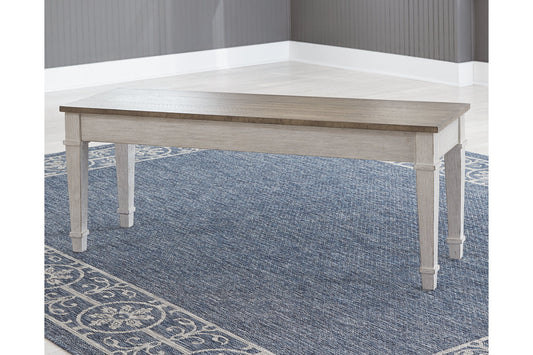 Skempton White/Light Brown Storage Bench - D394-00 - Luna Furniture - Dallas Store