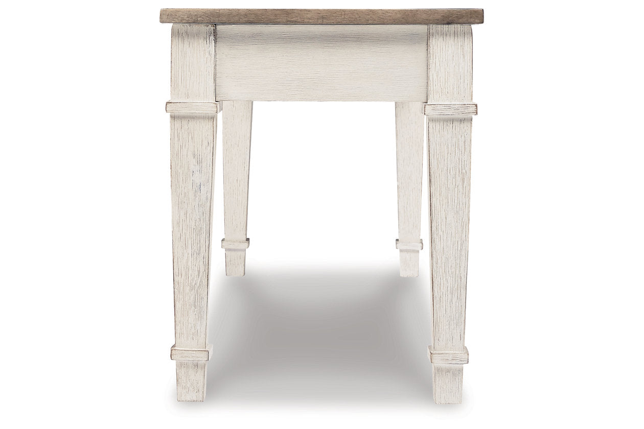 Skempton White/Light Brown Storage Bench - D394-00 - Luna Furniture - Dallas Store