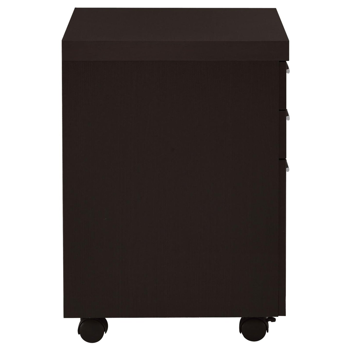 Skylar 3-Drawer Mobile File Cabinet Cappuccino - 800894 - Luna Furniture - Dallas Store