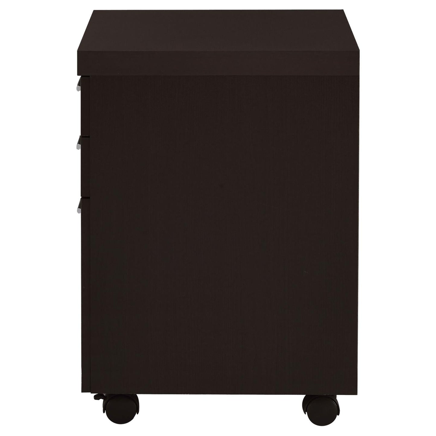 Skylar 3-Drawer Mobile File Cabinet Cappuccino - 800894 - Luna Furniture - Dallas Store