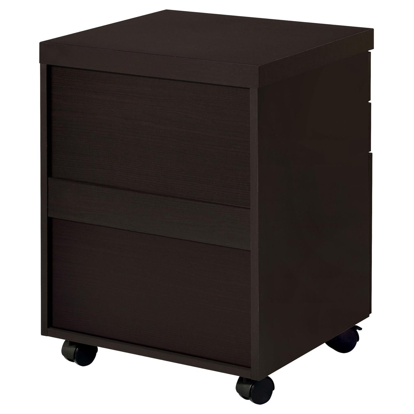 Skylar 3-Drawer Mobile File Cabinet Cappuccino - 800894 - Luna Furniture - Dallas Store