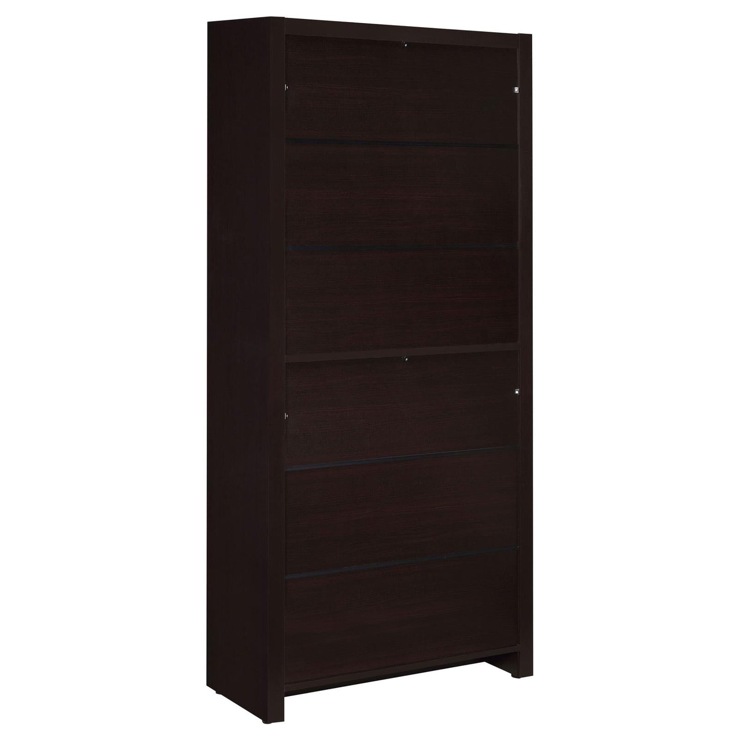 Skylar Cappuccino 5-Shelf Bookcase with Storage Drawer - 800905 - Luna Furniture - Dallas Store