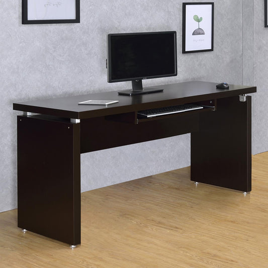 Skylar Cappuccino Computer Desk with Keyboard Drawer - 800891 - Luna Furniture - Dallas Store