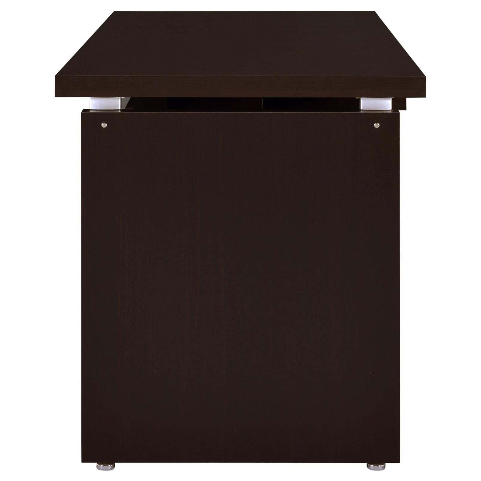 Skylar Cappuccino Computer Desk with Keyboard Drawer - 800891 - Luna Furniture - Dallas Store